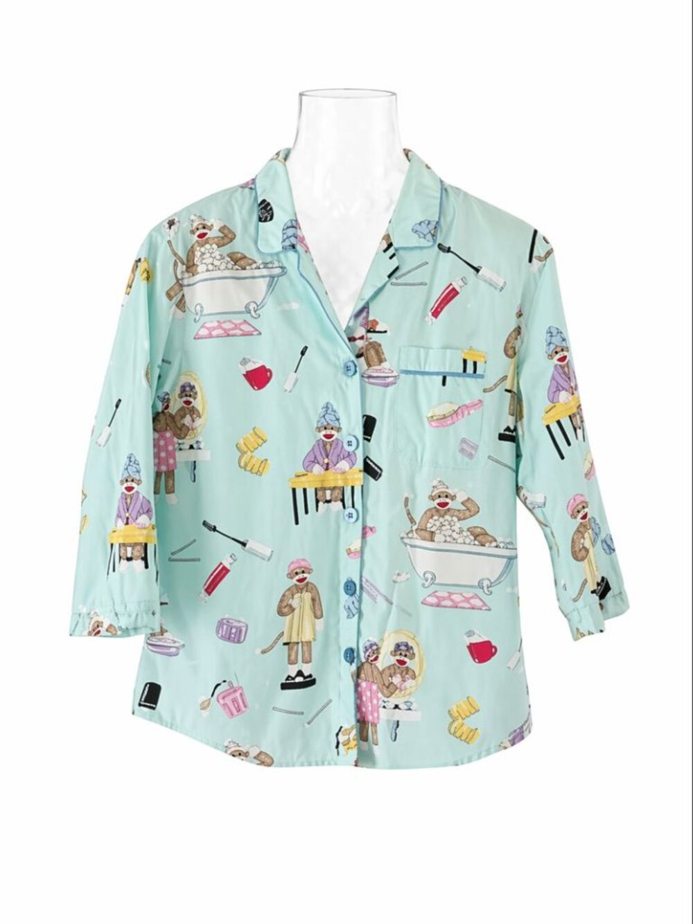 NICK & NORA Monkey Print Pajama Top